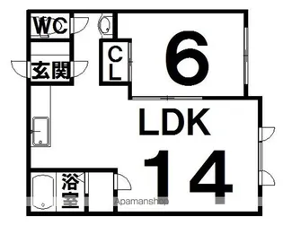 K&KコーポラスB【2階】の間取り